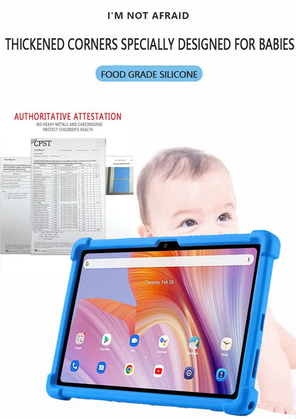 For CHUWI Hi10 XPro 2023 10.1" Tablet Shockproof Cover Tablet Kids Soft Android 13 Tablet Silicon Stand Protective Shell