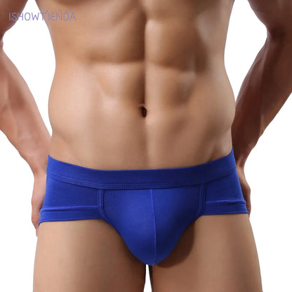 Mens Sexy Modal Underwear Briefs Men Low Rise U convex Pouch Brief Underpants Men Breathable Briefs