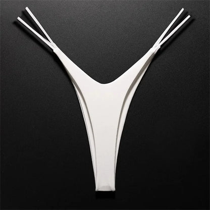 High Cut Thong Cotton Sexy Ladies Panties V-Waist High Elasticity G-String Breathable Underwear Female Intimates