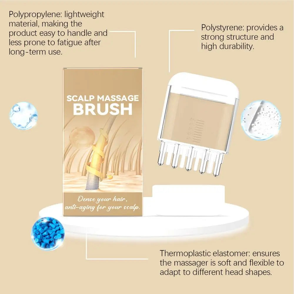 Hair Growth Oil Applicator Comb Scalp Massager Applicator Hair Root Massage Medicine Comb Hexagon Head Oil Roller Hair Care Tool