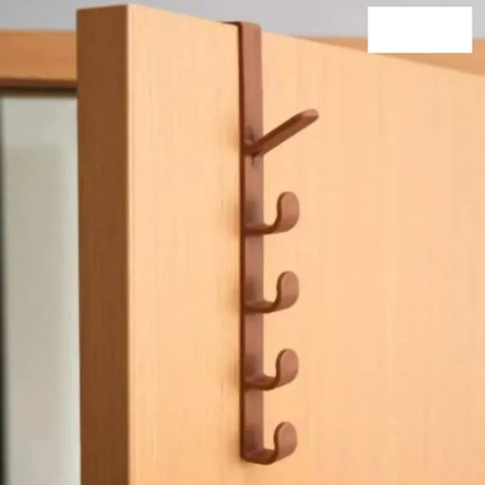 1pc Long Row Of Hooks Behind The Door, Bag Rack Ins Dormitory Storage Hanger, Wall-mounted Storage Rack, Hat Organizer