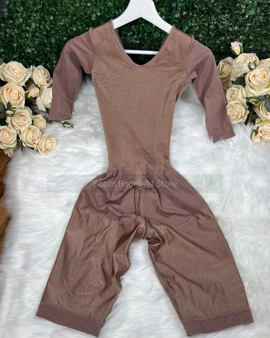 Shapewear Jumpsuit with Short Sleeves Fajas Colombianas Tummy Control Butt Lifter Body Shaper Postpartum Girdle Waist Trainer