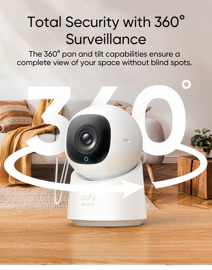 eufy Security Indoor Cam C210 1080p Resolution Security Camera with 360° PTZ Plug-in Security Indoor Camera with 2.4G Wi-Fi