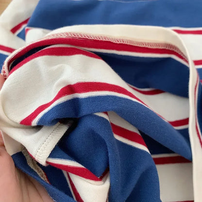 Children Clothes For Baby Girl Boys T-shirt Stripe Cotton 2-7Y Long Sleeves Shirts Teen Hoodie Bottoming Spring Shirt Kids Tops