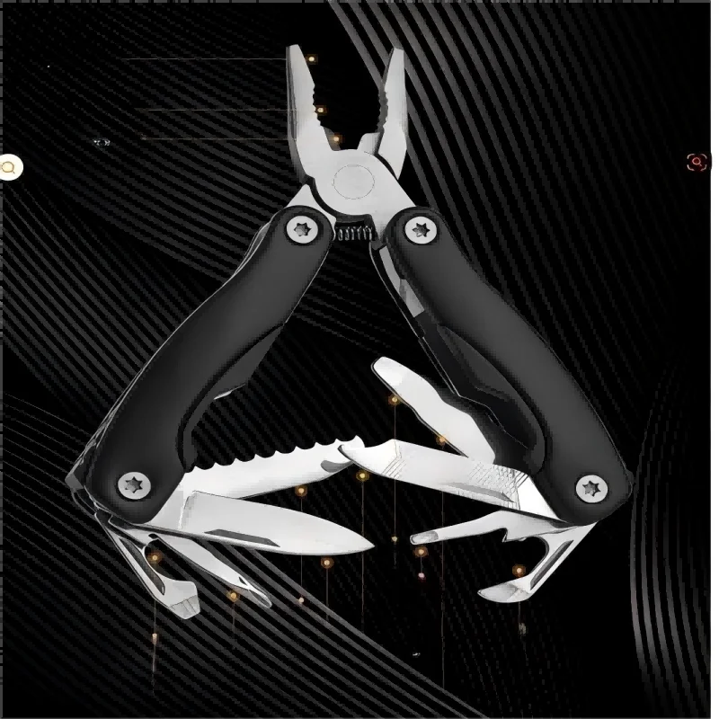 Camping Gear Outdoor Survival Stainless Steel 9 In 1 Portable Multi Tool Plier Camping Accessories Portable