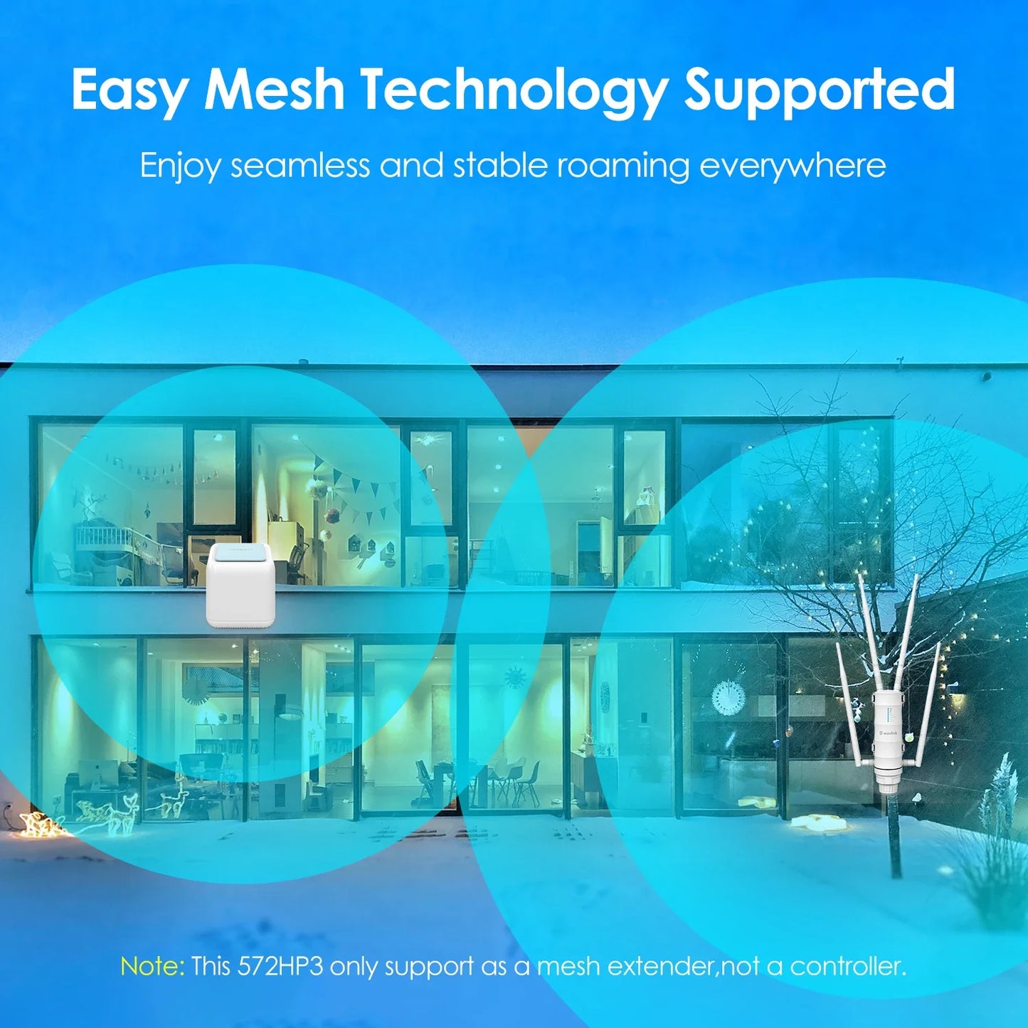 Outdoor wifi extenders Wavlink High Power Repeater Dual Dand 2.4G/5G POE booster 1200mbps Wi-Fi range extender signal amplifier