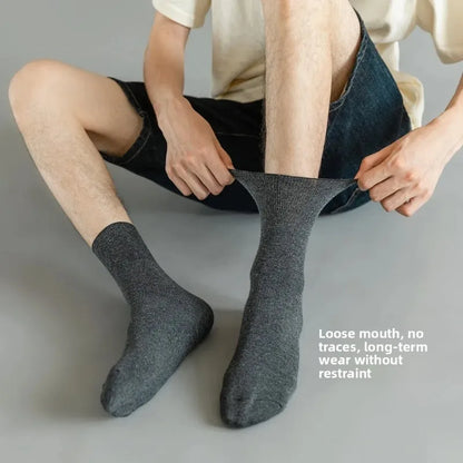 5 Pairs Diabetic Non Binding Socks for Women Pregnant Woman Elderly Long Socks Comfortable Breathable Black White Socks Women