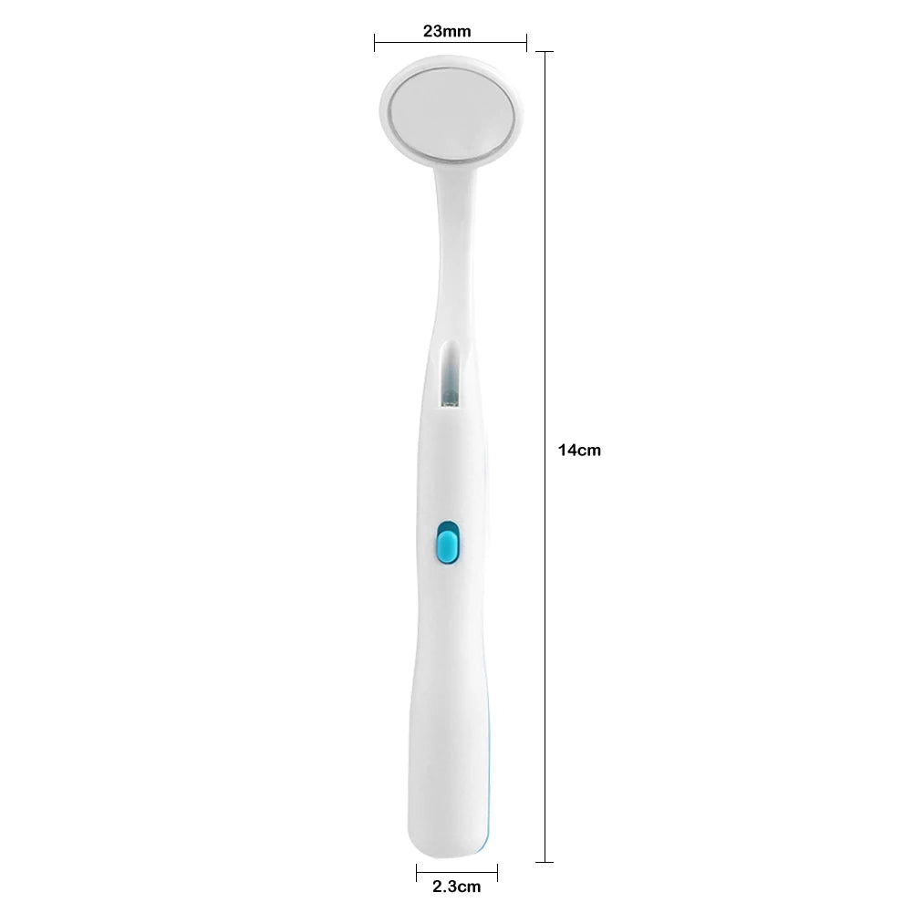 LED Lighting Dental Mouth Mirror Super Bright Teeth Whiten Clean Checking Tool