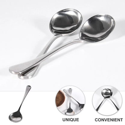 Stainless Tasting Spoon Long Handle Cupping Spoons Dessert Spoon Coffee Stirring Spoon Tea Cup Spoon Food Spoon