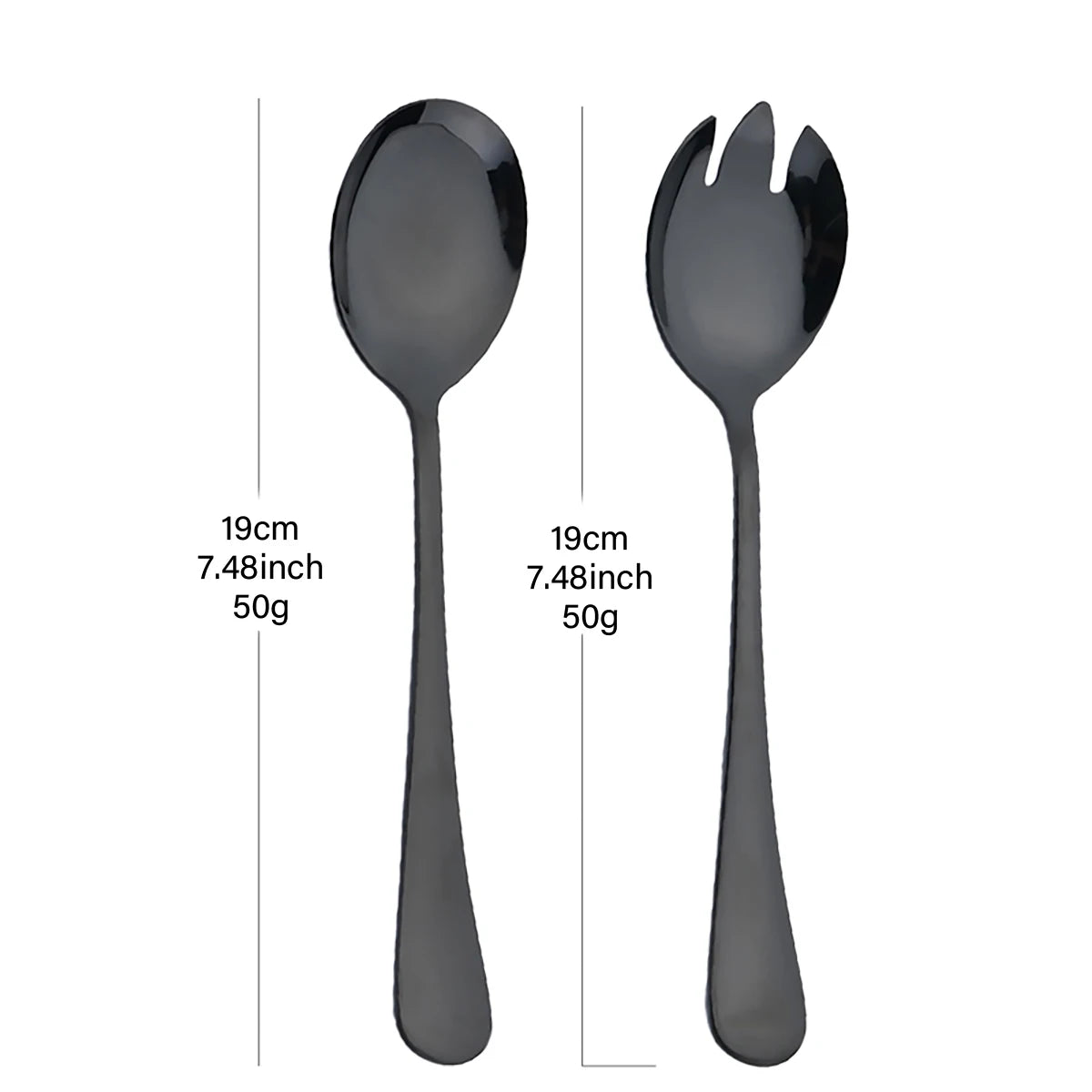 6 Pieces Salad Cutlery Set Stainless Steel Salad Spoon Fork Gold Salad Server European Style Kitchen Tool Accessories