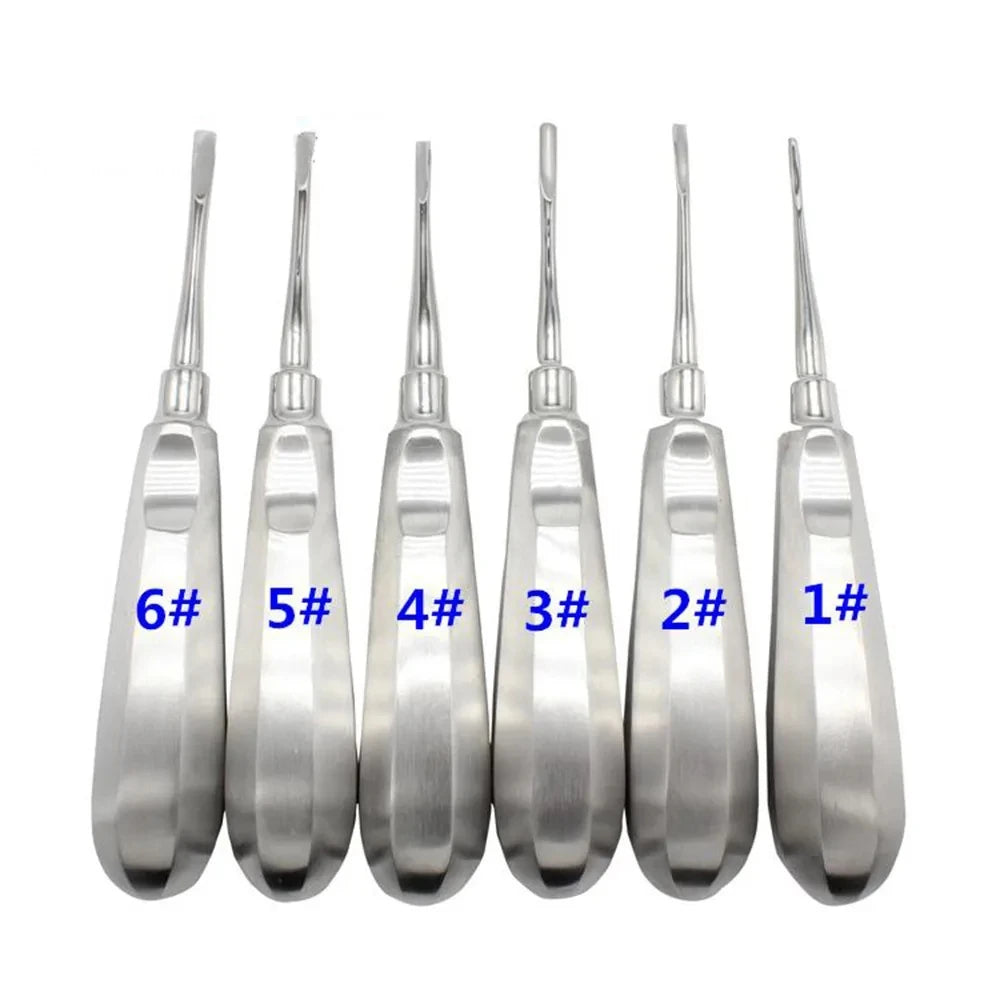 6 pcs/ kit dental lab dentistry dentist dental detista equipment for teeth whitening clareador curved ROOT ELEVATOR