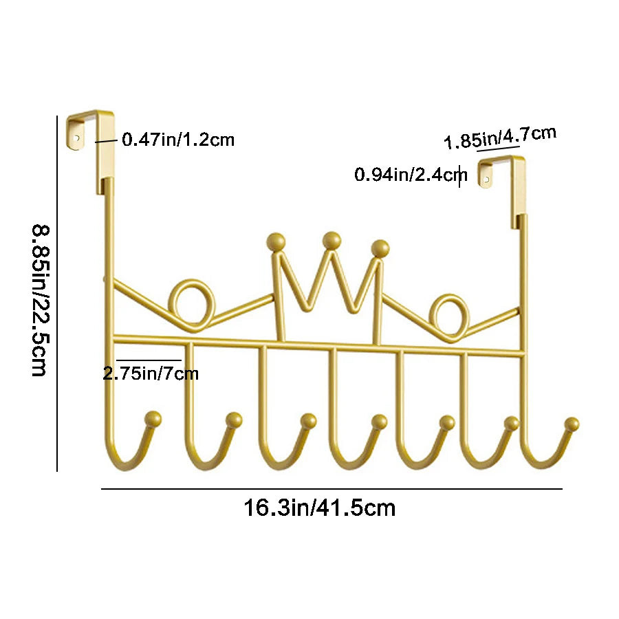 Hook Behind the Door, Punch-Free Door Rear Hanger, Door Storage Coat Hook, Entrance Door Bathroom Door Hook, Door Shelf, for Living Room, Kitchen and Bathroom