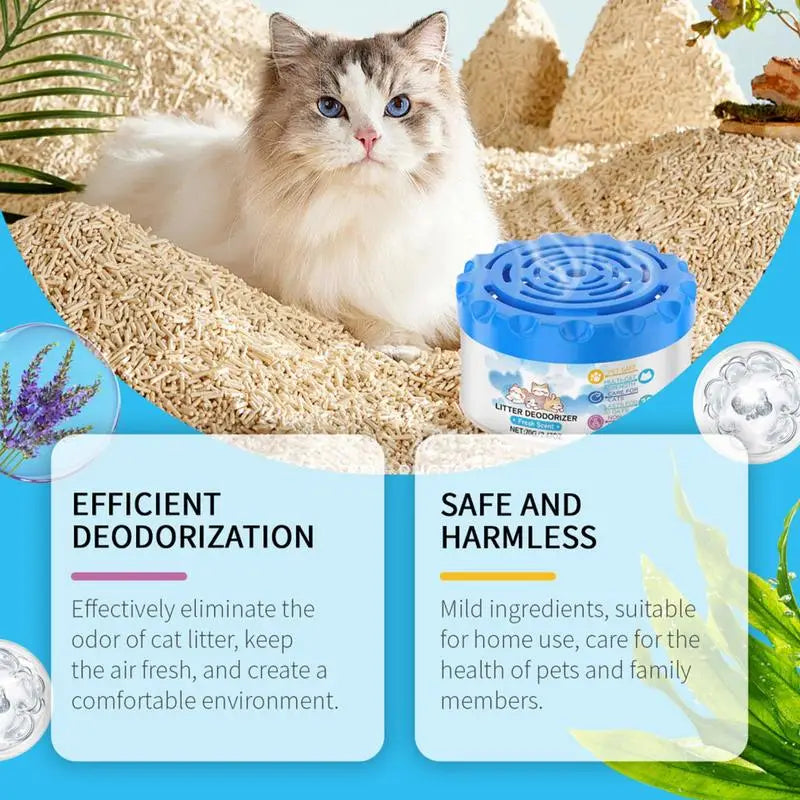 Litter Box Deodorizer Odor Eliminator Litterbox Deodorizer Cat Litter Scent Deodorizer Smell Eliminator Odor Absorber Gel