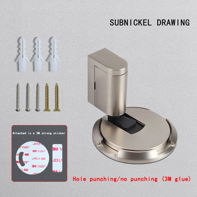 No-punch Door Suction Windproof Ground Suction Anti-collision Door Stopper Household Door Stopper Door-impact Fixed Door Stopper