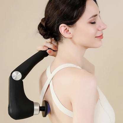 Portable Foldable Massage Gun Heat Cold Head Rotatable Design Professional Handheld Massager Whole Body Back Neck Muscle