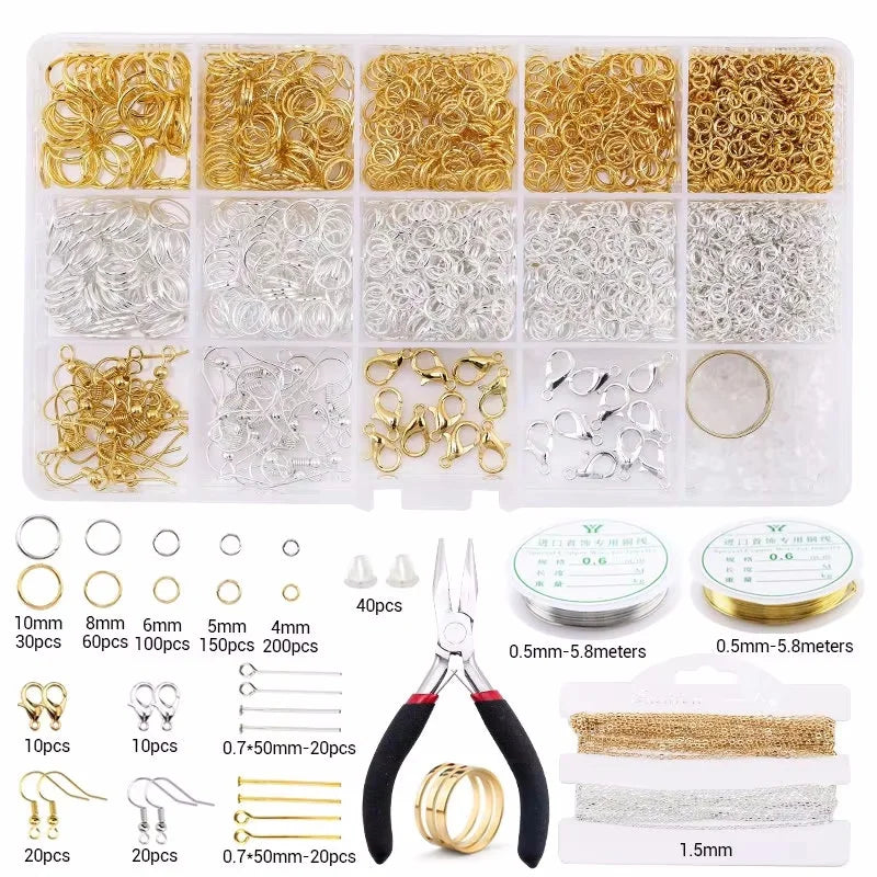 Jewelry Making Supplies Kit with Jewelry Making Tools Earring Charms Jewelry Wires Jewelry Findings Jewelry Making and Repair