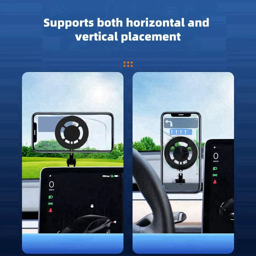 Magnetic Car Phone Stand - Scalable, 360 ° Rotating Foldable, Compatible with All Phones, Suitable for All Scenarios