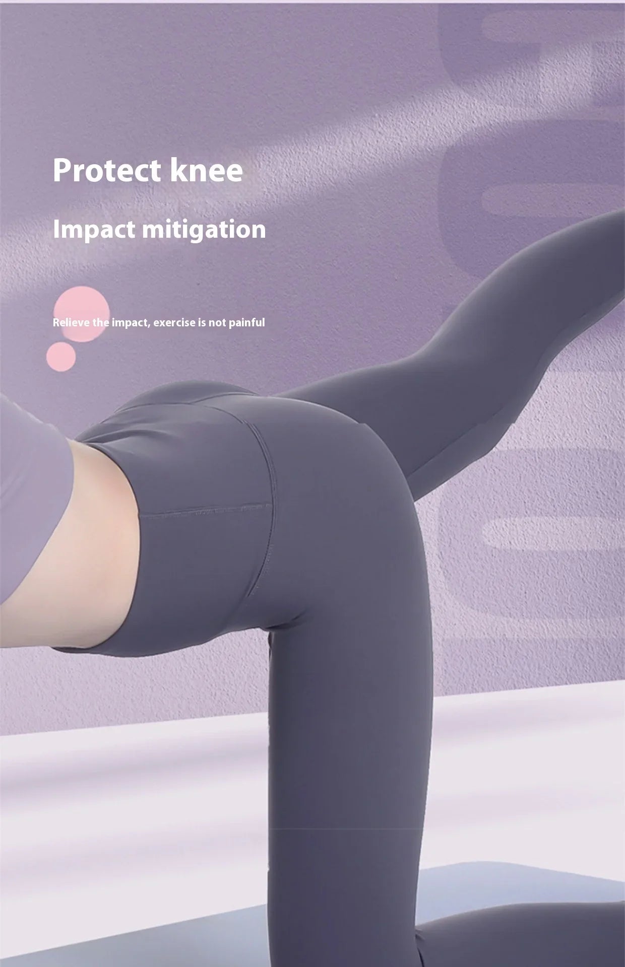 Yoga knee pad with thickened anti slip cushioning cushion for fitness protection, elbow joint, knee kneeling pad, cushion