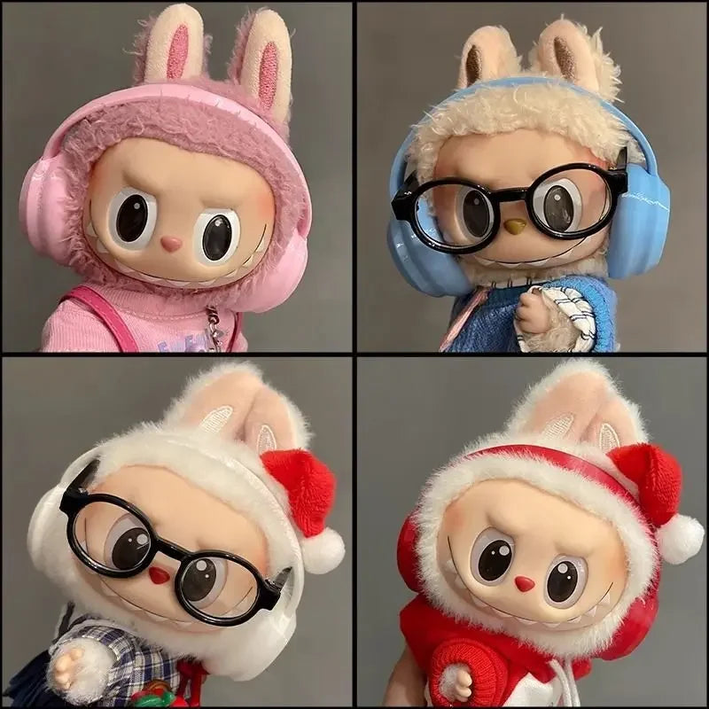 Labubu Headphone Cute Earphone for Labubu I II Mini Plush Doll Headset Decoration Fashion DIY Doll Accessories Gift