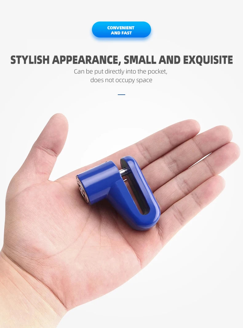 Motorcycle Lock Security Anti Theft Bicycle Motorbike Motorcycle Disc Brake Lock Theft Protection for Scooter Safety Bike Lock