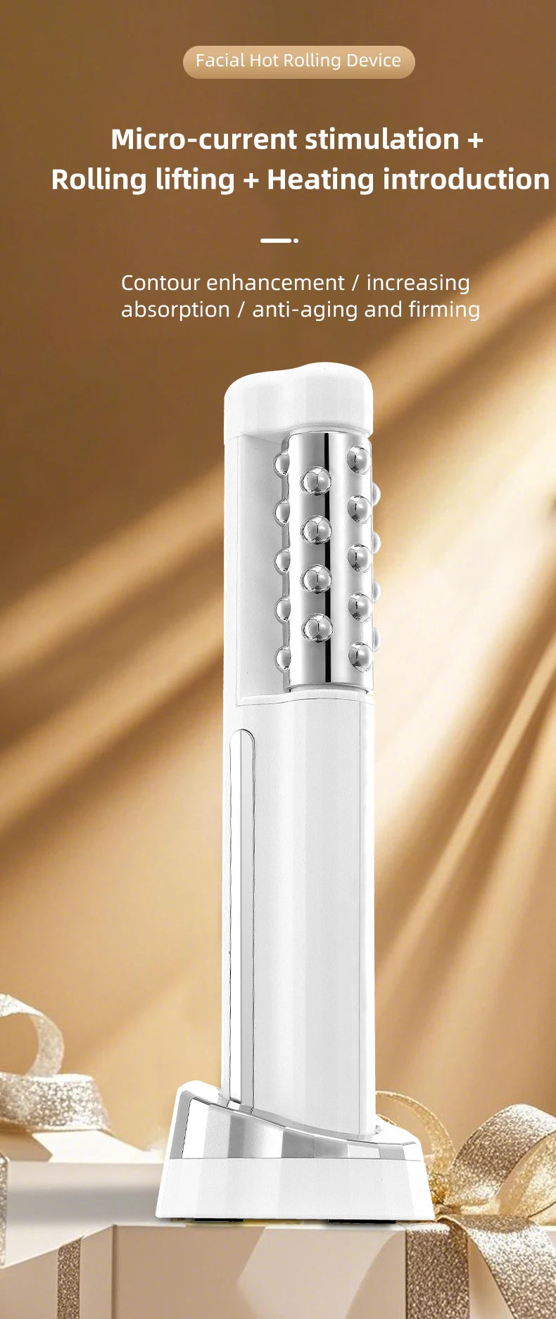 2025 Newest Facial Roller Machine Rotation EMS Heating Skin rejuvenation Facial Lifting Tighten Portable Beauty Machine