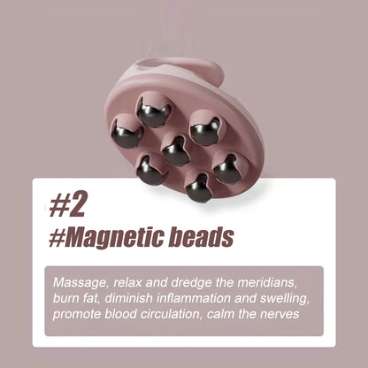 Hand Roller Massager for Cellulite Massage,Deep Tissue Massage Ball for Back,Neck,Foot,Shoulder,with 7 360-degree Metal Roller