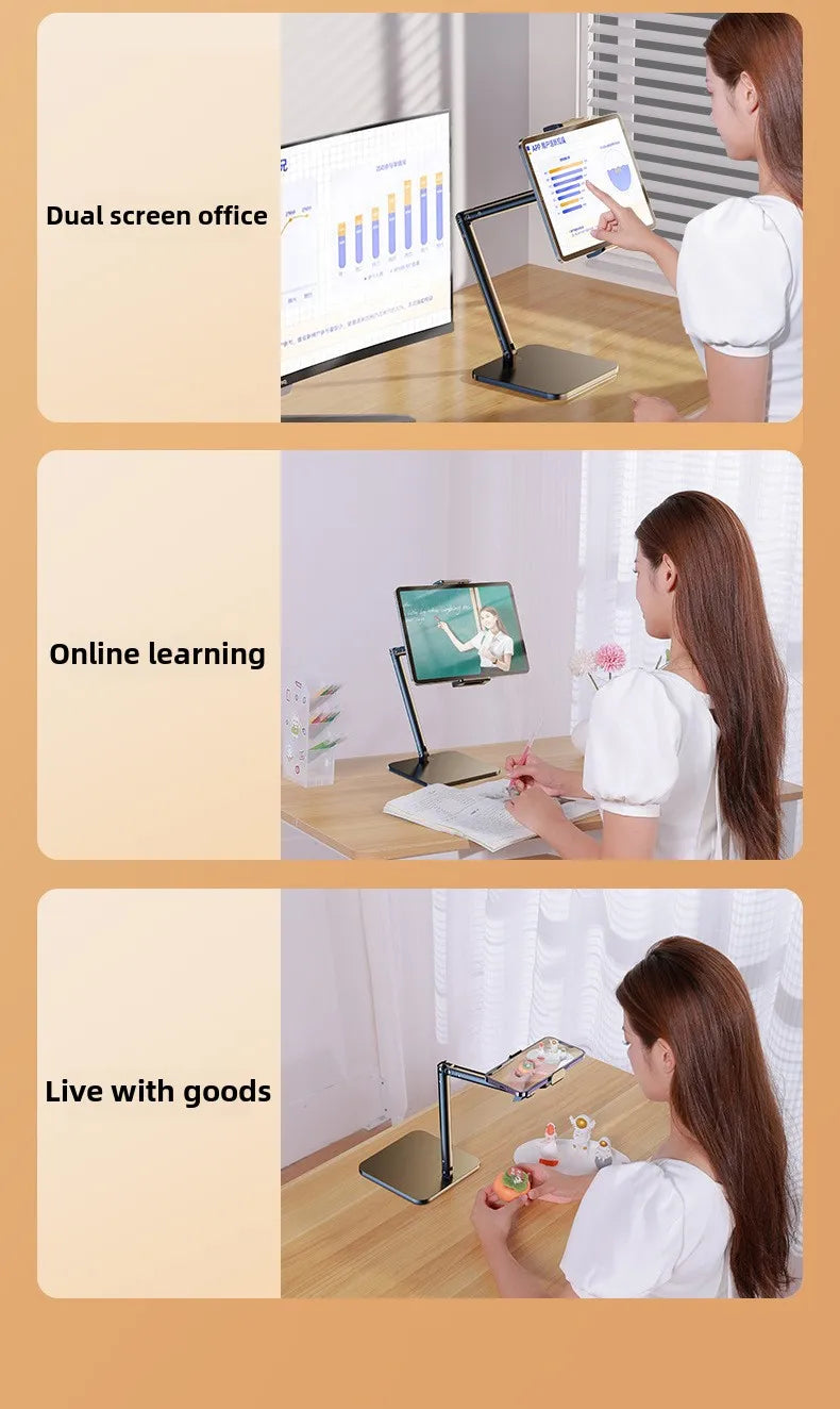 Tablet Stand For Ipad, Adjustable Tablet Holder, For Compatible 4-13in Ipad,surface, Kindle,tablets,portable Monitors And More