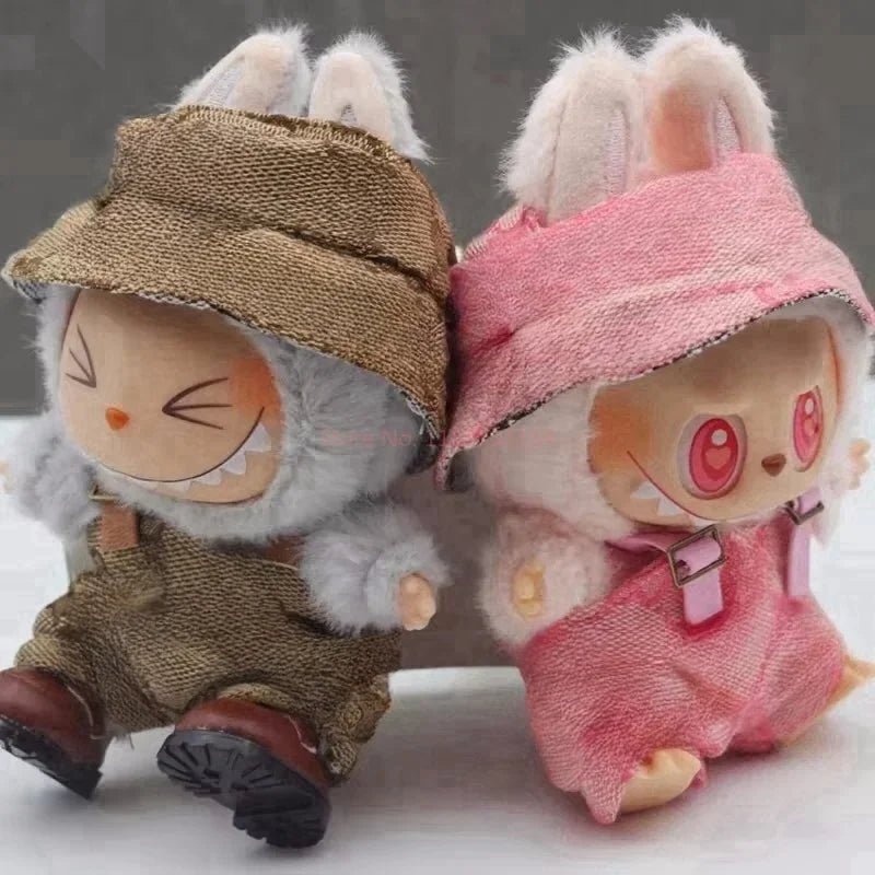 Labubu V1 V2 Generation Labubu Baby Clothes Printed Casual Hoodies Trendy Brand Cardigans, Fisherman Hats, Overalls Ornament ﻿