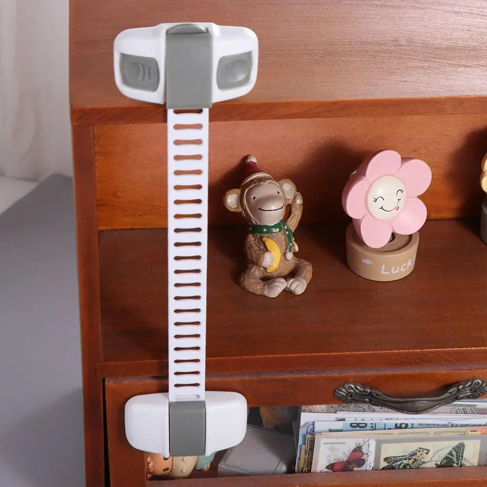Plastic Child Safety Lock 20cm Multi-Function Drawer Locks Anti-Pinch Anti-Clamp Refrigerator Safety Buckle