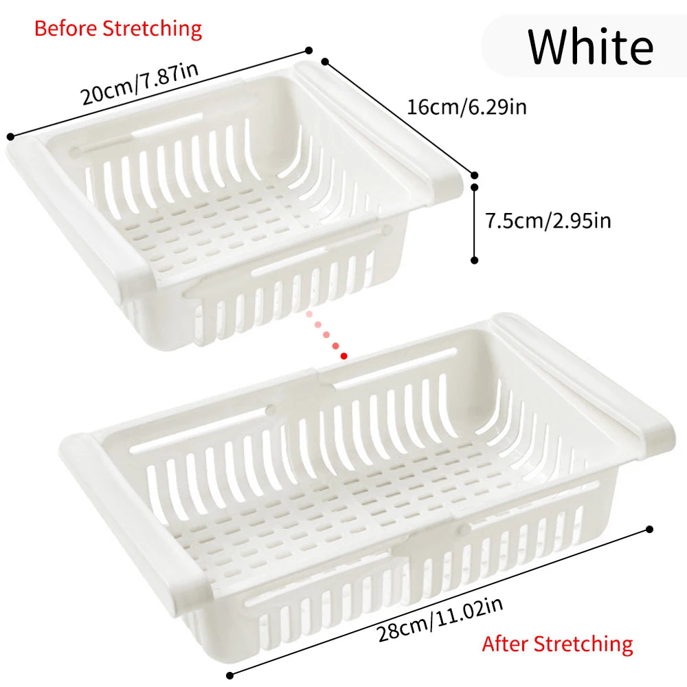 Fridge Organizer Box Multifunctional Refrigerator Preservation Pull-Out Type Classification Shelf Fresh Divider Layer Shelf