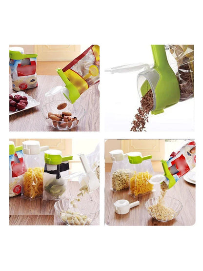 Food Storage Seal With Dumping Port, Food, Chip Bag Clip, Plastic Cover Food Clip,  For Sorting And Storing Food In The Kitchen