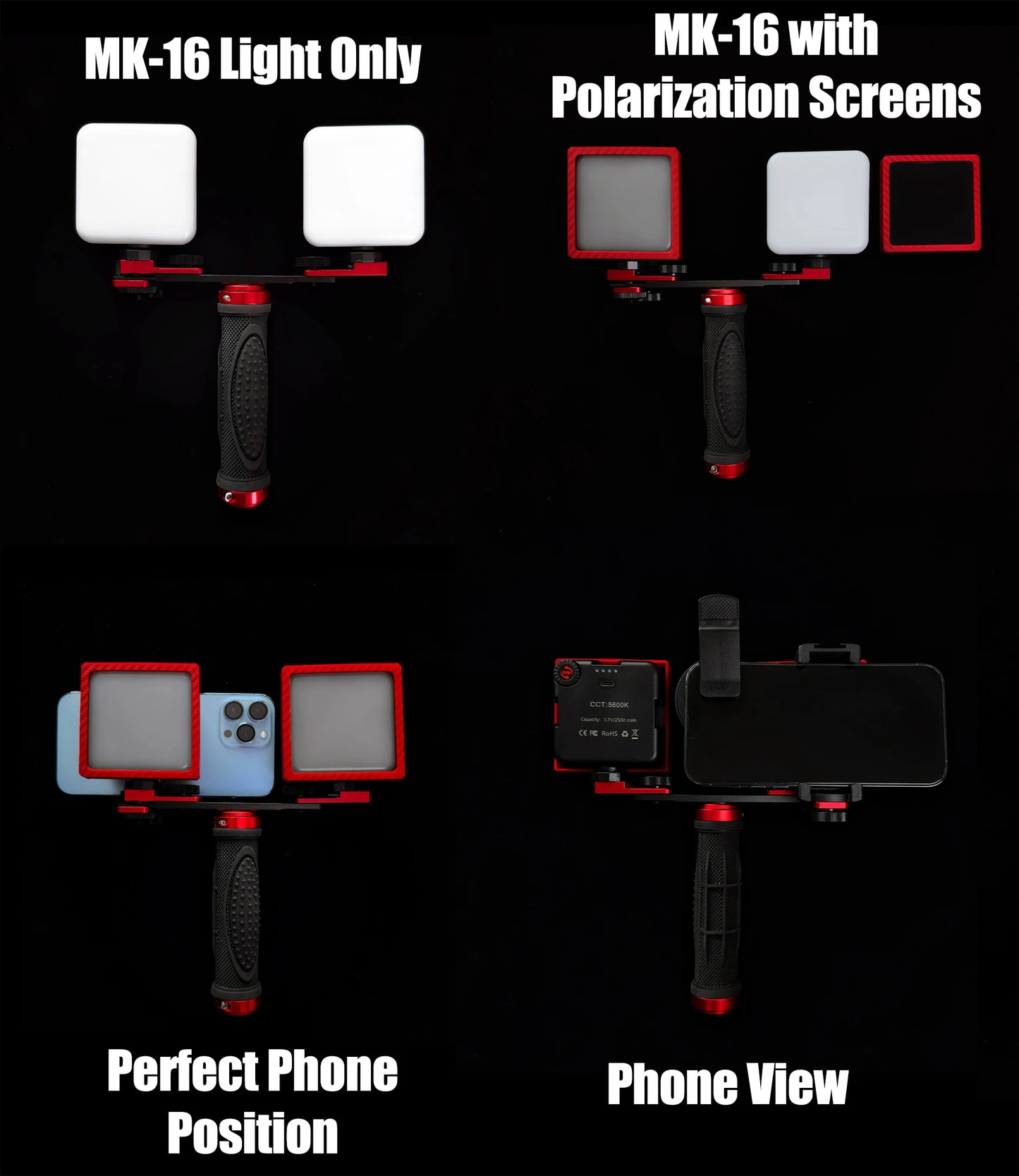 Dental Photography Kit, Mobile Phone LED Light for Dentistry Photo Video Equipment Oral Filling Light for Dentists