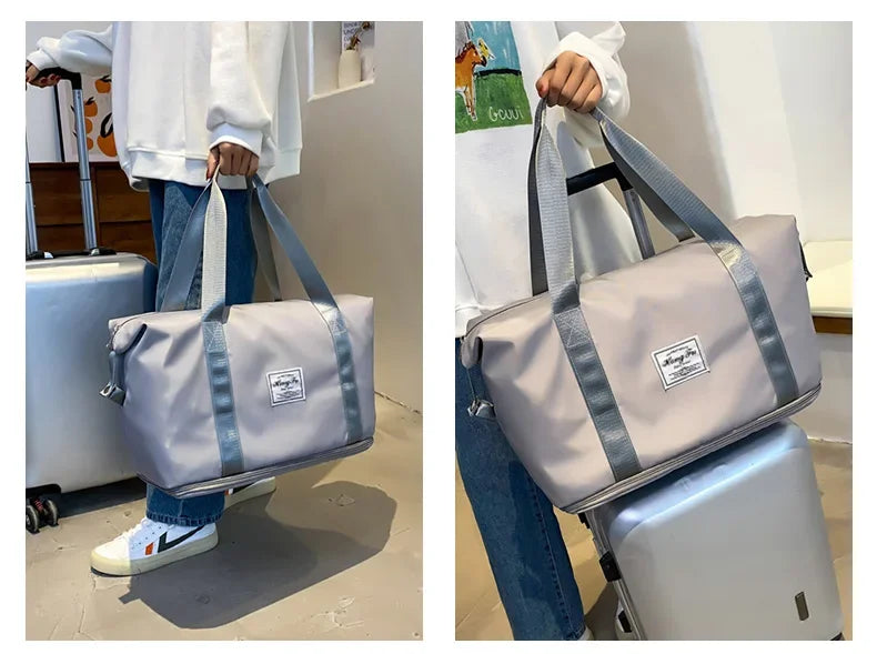 Carry On Travel Duffle Bag  Waterproof Sports Gym Tote Bags for Women Large Capacity Storage Luggage Handbag