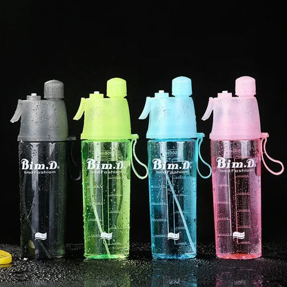 1/2PCS Plastic Spray Cup Summer Outdoor Sports Water Bottle Hydration Cooling Spray Cup Travel Portable Water Cup Gift Cups