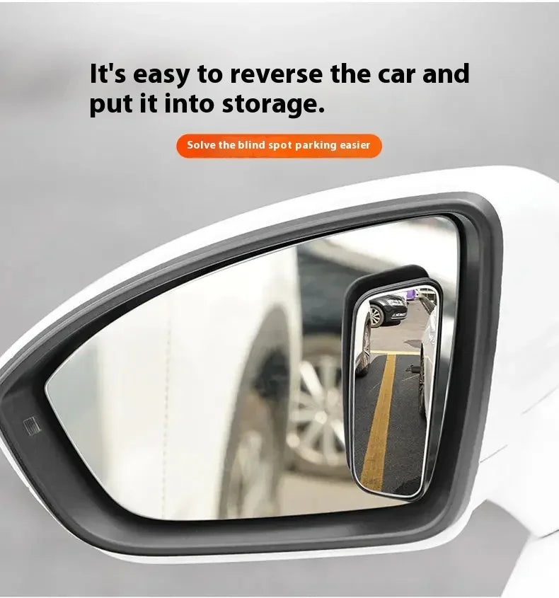 2Pcs 360 Degree Adjustable Blind Spot Mirror Car Auxiliary Rearview Convex Mirror Round Frame Wide Angle Mirrors for Car Reverse