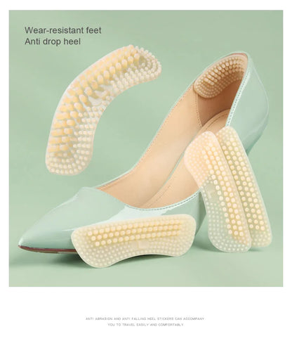Heel Sticker Heel Protector for Shoes Anti Slip Heel Cushions Non-Slip Heel Inserts Silicone Shoe Backs Foot Care for Women Men
