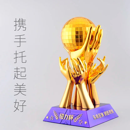 Maximum High Quality, Sports  Souvenirs with Colful Trophies,  Custom Logos  Text