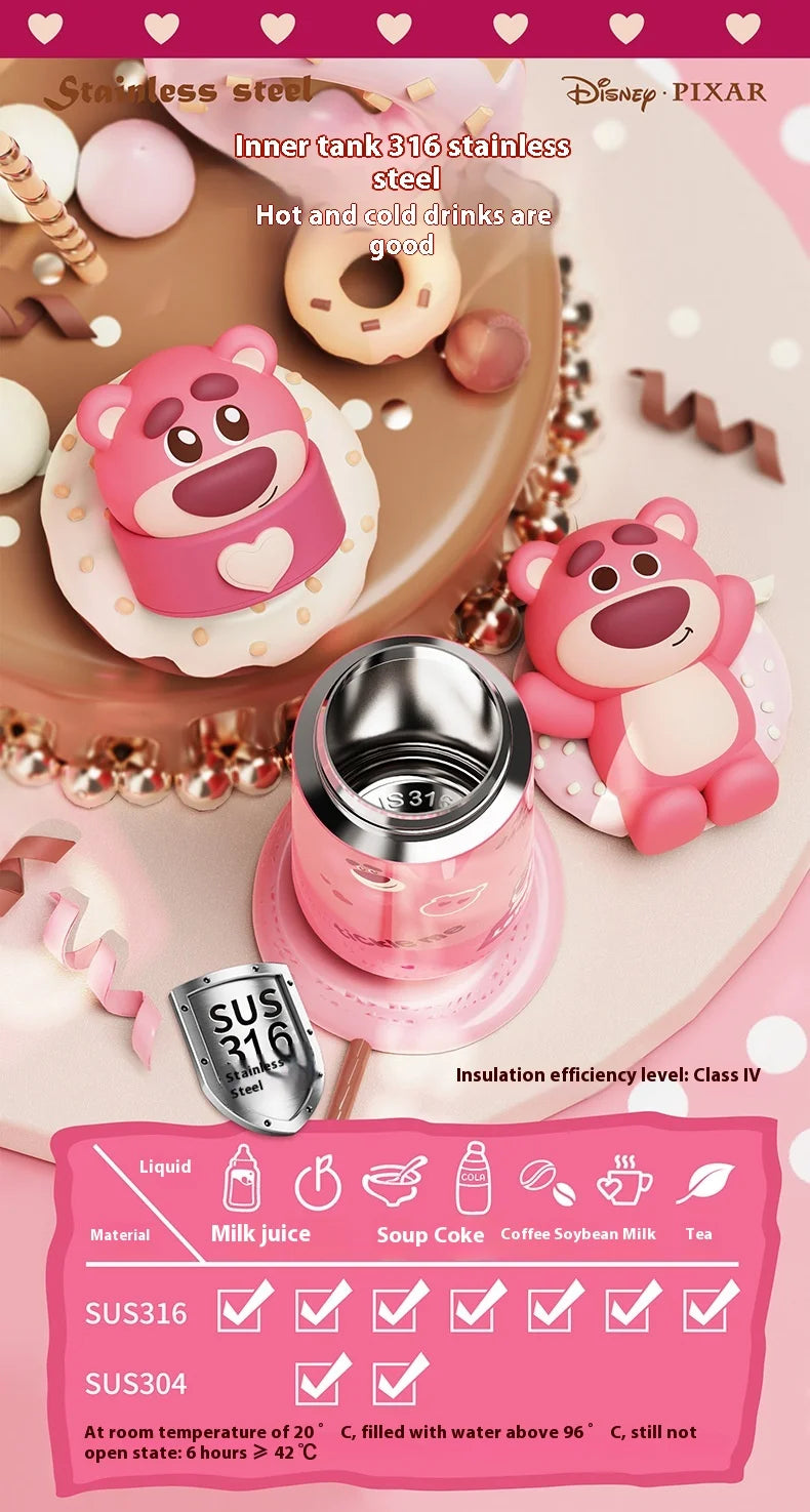 Cartoon Insulated Cup With High Appearance Children'S Water Cup Cute And Portable Student Food Grade Insulated Water Cup Gift