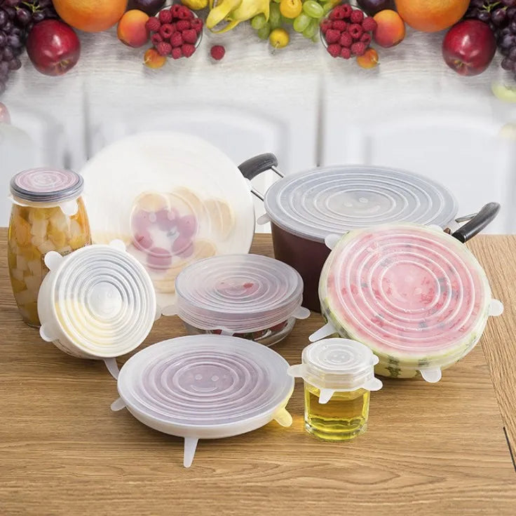 Silicone Cover Stretch Lids Reusable Durable and Expendable Lids Silicone Covers for Fresh Food Leftovers Keep Food Fresh