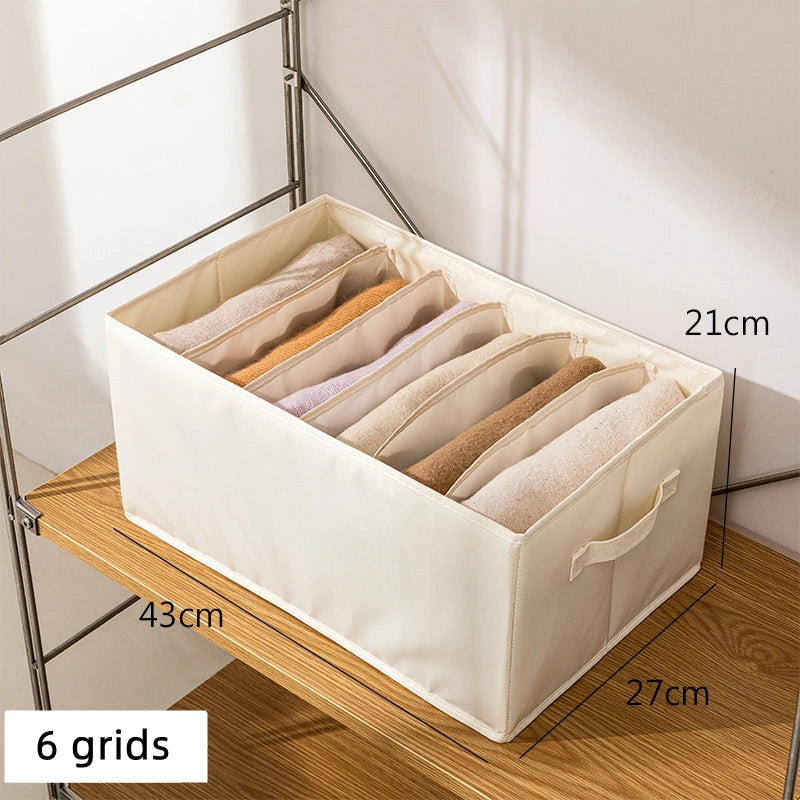 Drawer Organizer for Jeans Pants Sock Shirts Clothes Storage Box Wardrobe Cabinet Drawer Underwear Clothes Organizer Storage
