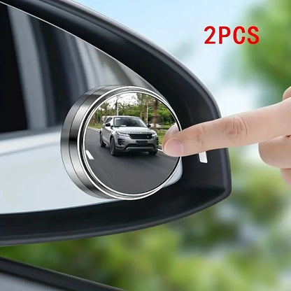 A pair of 360-degree adjustable wide-angle blind spot mirrors, reversing mirrors, and rearview mirrors
