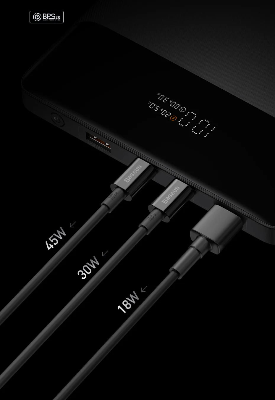 Baseus 100W Power Bank 20000mAh Type C PD Fast Charging Powerbank Portable External Battery USB Quick Charge For Macbook Laptop