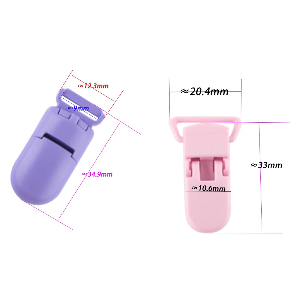 10Pcs/Lot Plastic Clasp Colorful Solid Clip Chain Making For Jewelry Handmade Crafts Making Accessories