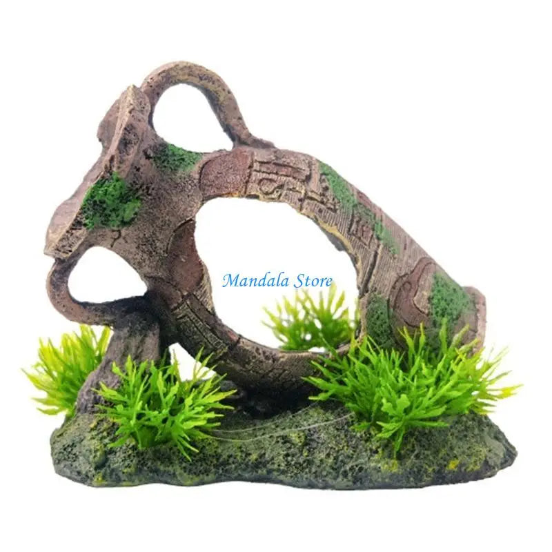 U2JC Fish Shrimp Tanks Broken Crock Ornaments Aquariums Landscaping Figurine