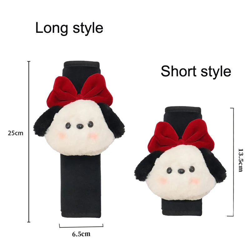 1pc Cute Cartoon Bow Dog Car Seatbelt Cover Seat Belt Harness Cushion Auto Shoulder Strap Protector Pad for Children Women