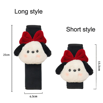 1pc Cute Cartoon Bow Dog Car Seatbelt Cover Seat Belt Harness Cushion Auto Shoulder Strap Protector Pad for Children Women