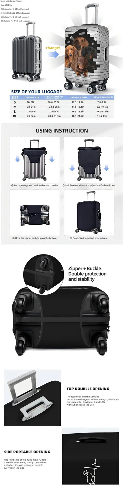 Washable travel essentials, luggage case, flexible travel accessories for trolley cases