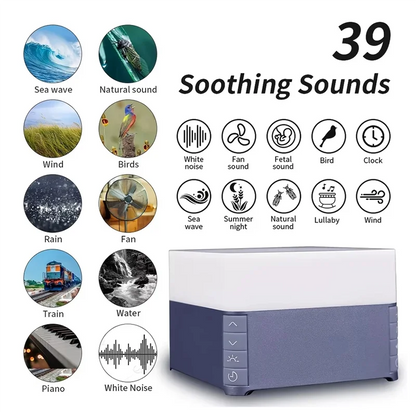 DIGIT-White Noise Machine Baby Audlt Sleep Aid 39 Songs Soothing Sounds With Soft Night Light Timer Noise Player