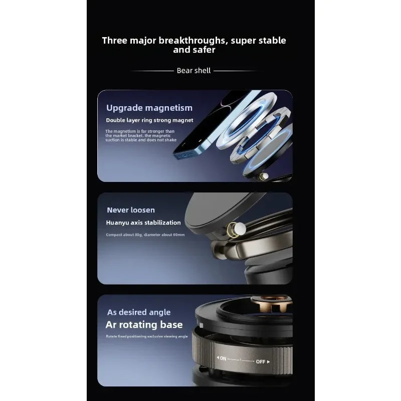 The New Car Phone Mount with Super Strong Suction One Twist Lock Design Works with All Mobile Phones and Vehicles