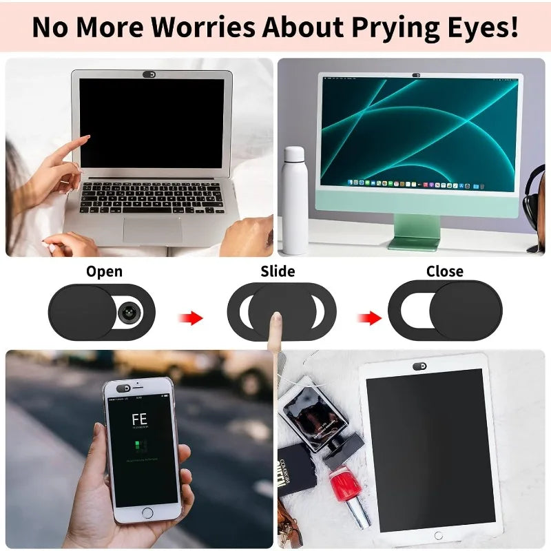 Webcam Cover Slide for Laptop MacBook Pro PC Tablet IPad IPhone Anti-Spy Privacy Shutter Sticker Camera Blocker Ultra Thin Caps